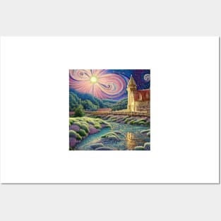 Circle of Colors Rustic Landscape Posters and Art